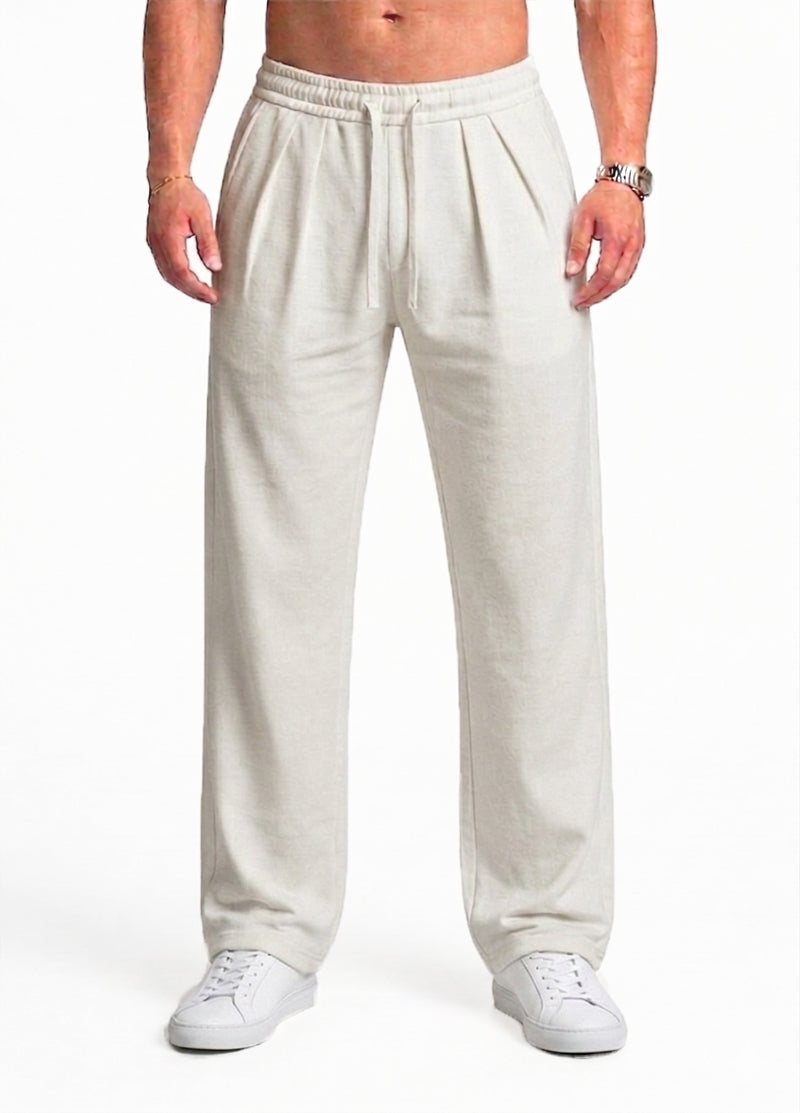 OFF WHITE RELAXED FIT WIDE LEG